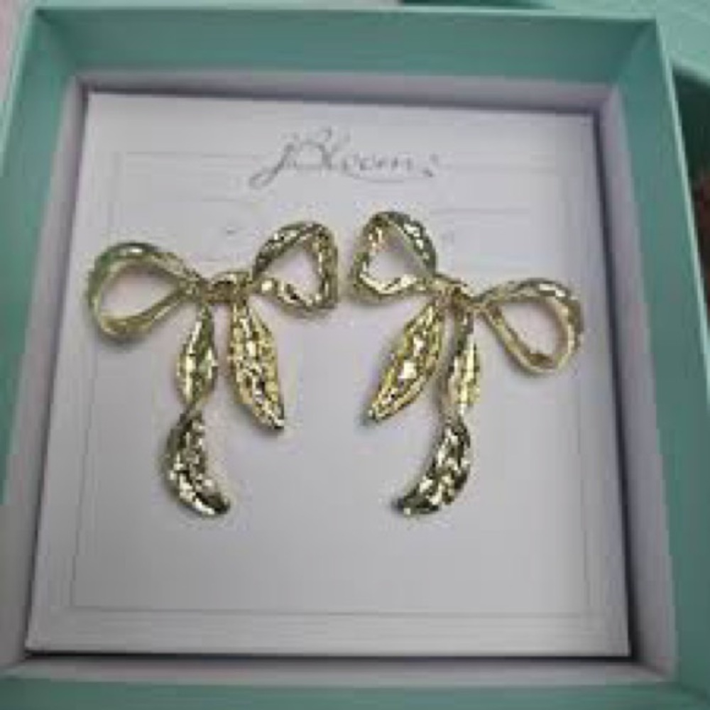 JBloom Lizzy Gold Stainless Steel Bow Earrings from Spring 2025 NEW TARNISH FREE